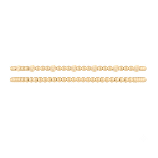 dainty station juno bracelet double stack (2mm)