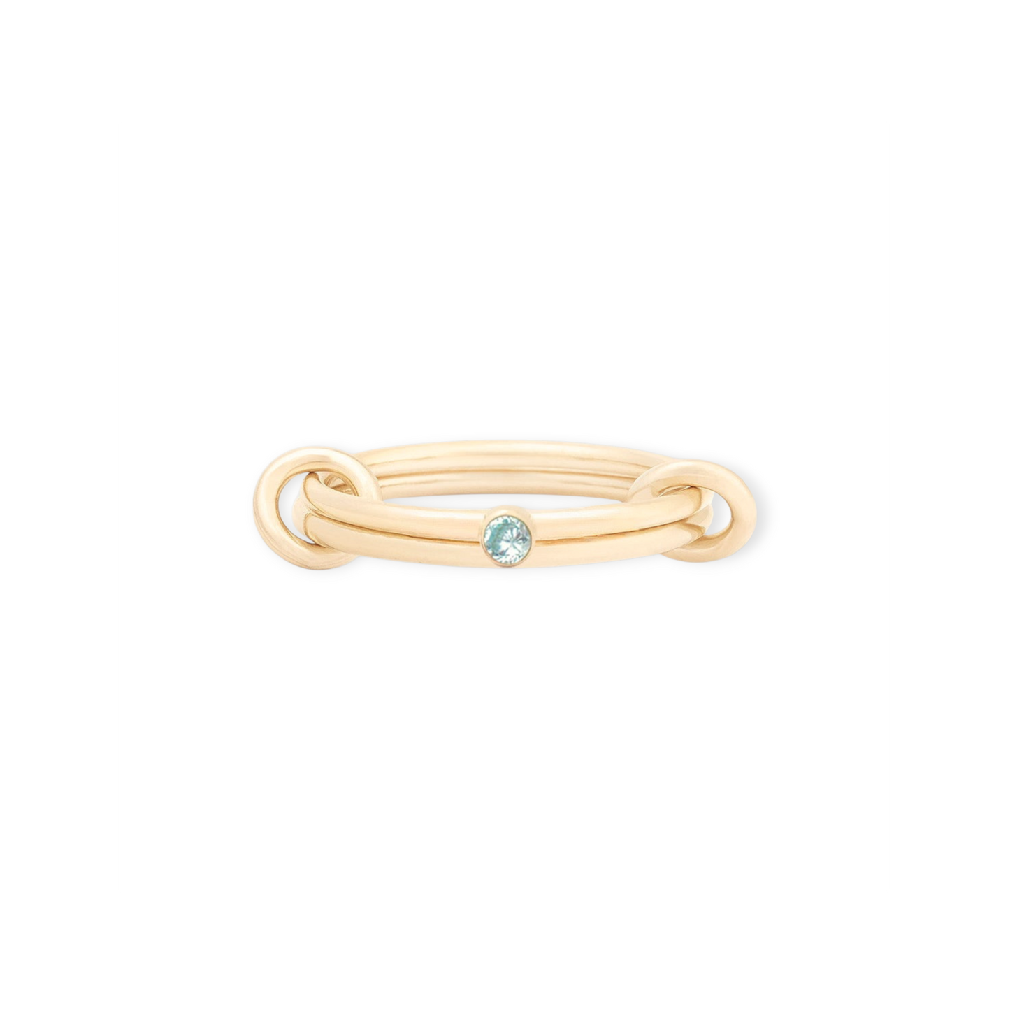 march birthstone linked ring
