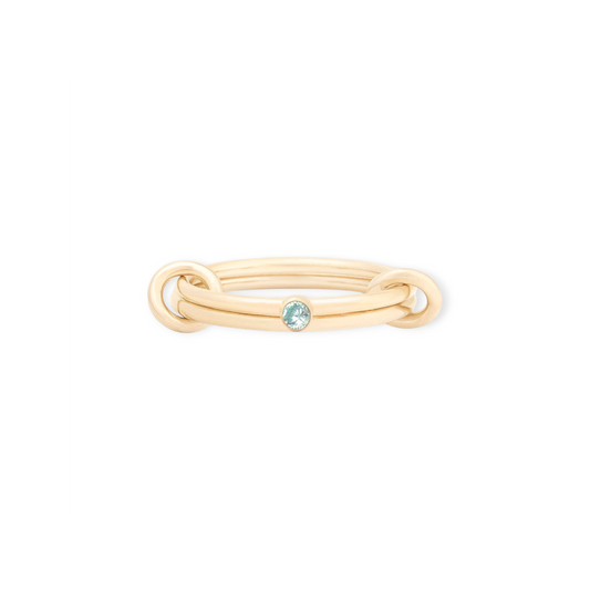 march birthstone linked ring