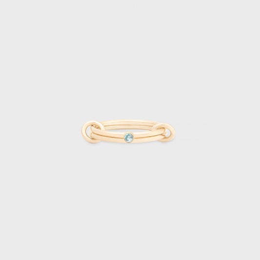 march birthstone linked ring