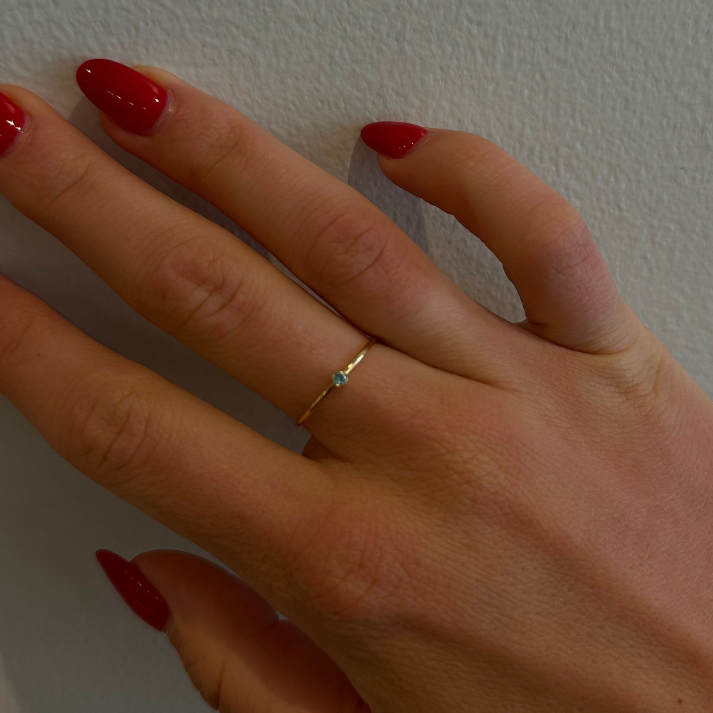 march birthstone ring