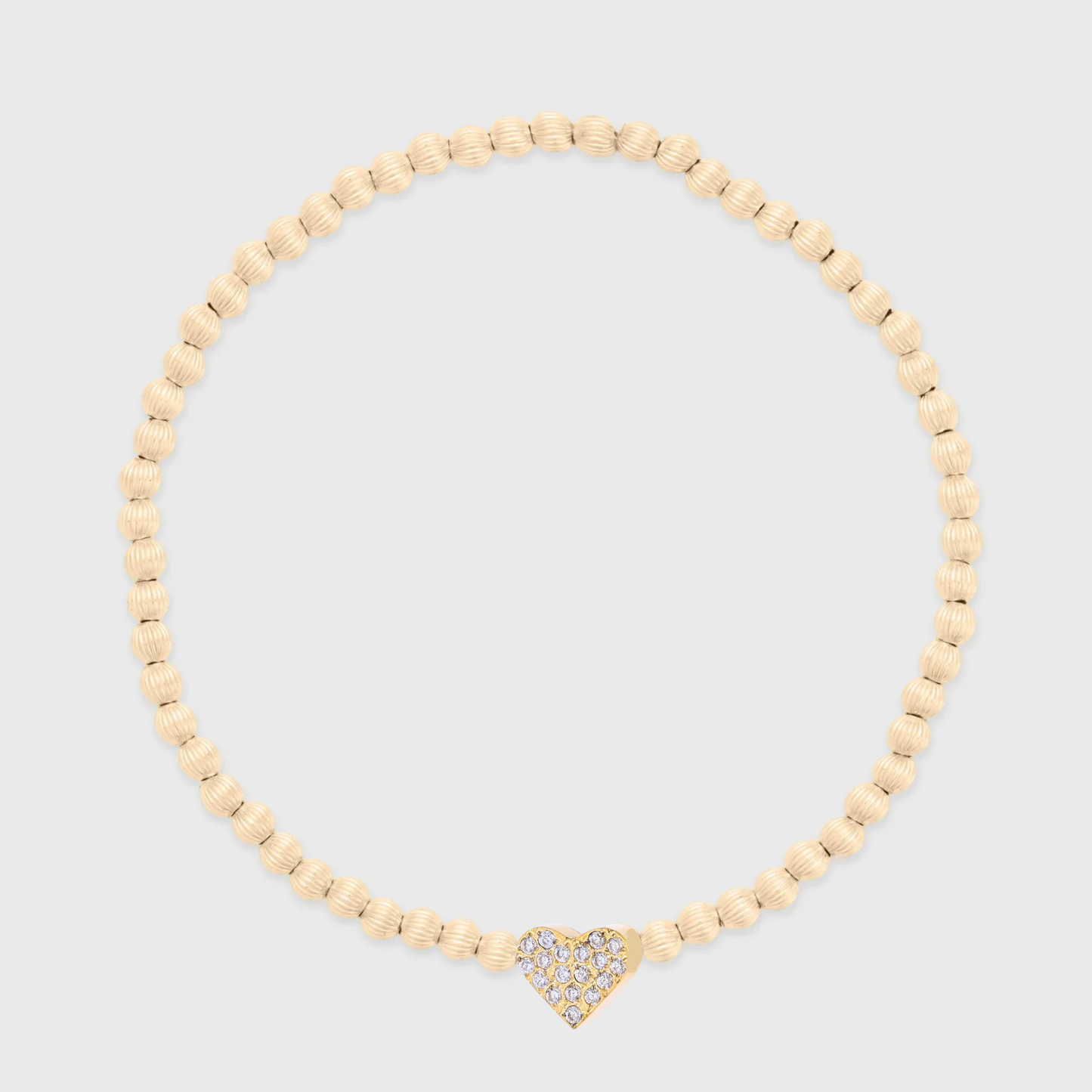 pavé heart fancy juno bracelet (3mm)