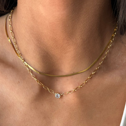 neeks bezel necklace