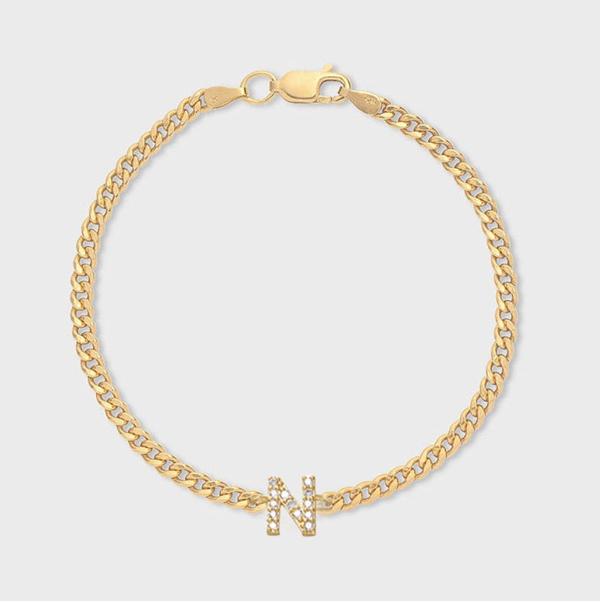 pavé initial bracelet