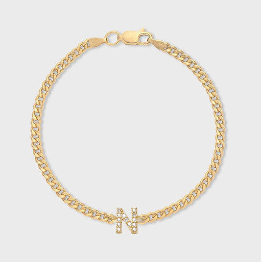 pavé initial bracelet