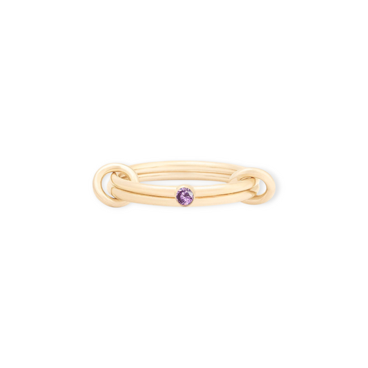 june birthstone linked ring
