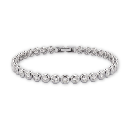 bezel tennis bracelet (silver)