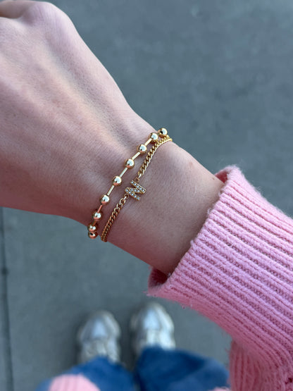 pavé initial bracelet