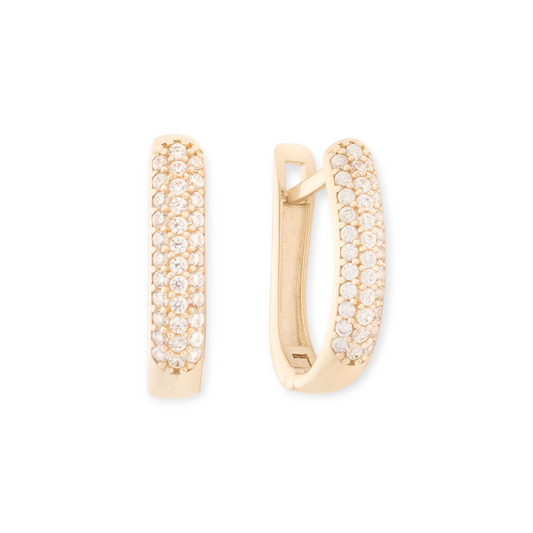 14k cindy pave earrings