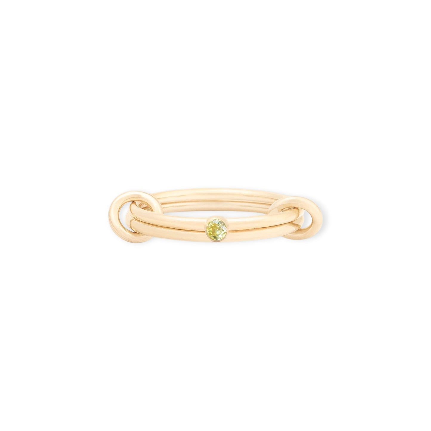 august birthstone linked ring