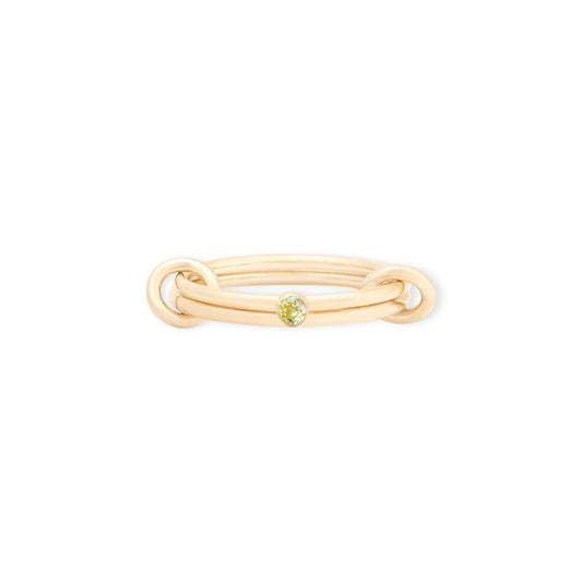 august birthstone linked ring