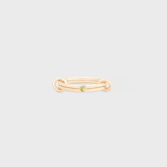 august birthstone linked ring