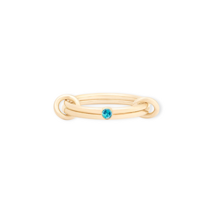 september birthstone linked ring
