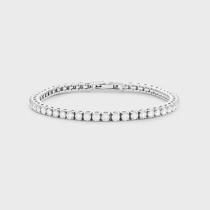 classic tennis bracelet (silver)