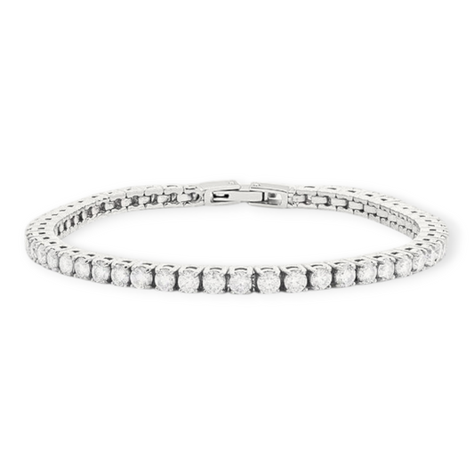 classic tennis bracelet (silver)