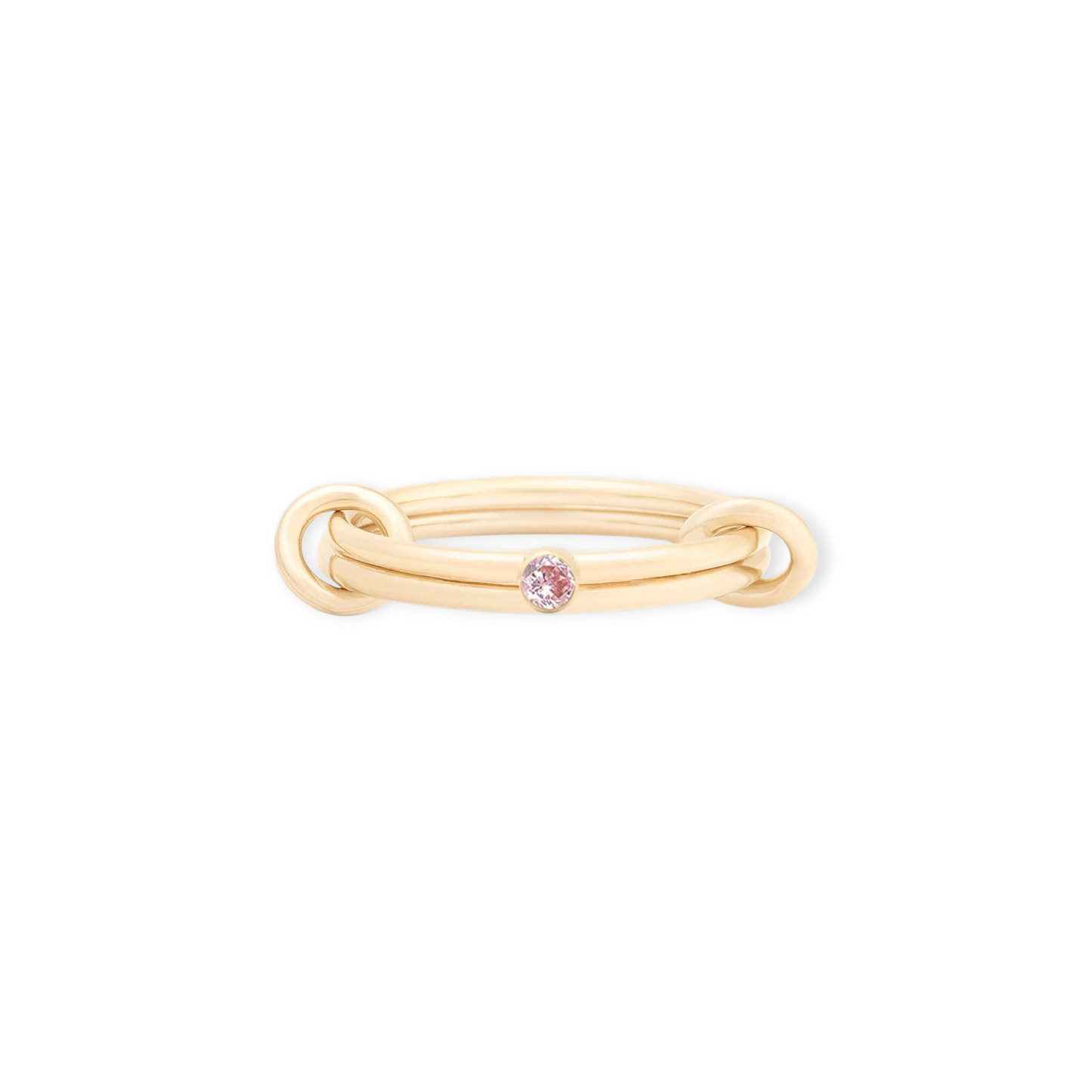 october birthstone linked ring