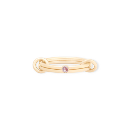 october birthstone linked ring