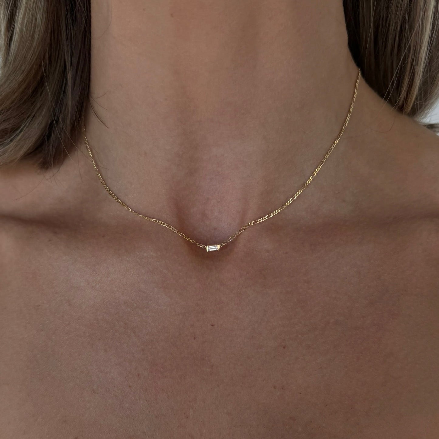 14k Kenni Baguette-Halsband