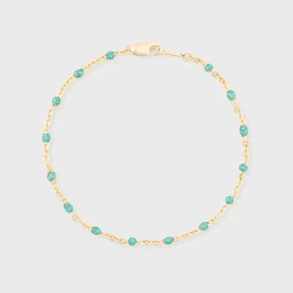 turquoise daisy bracelet