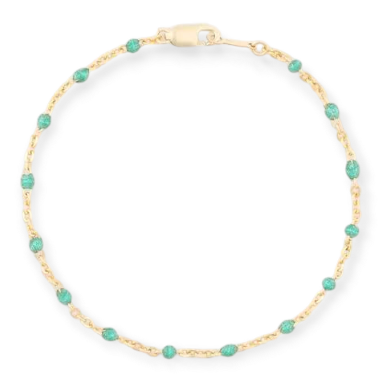 turquoise daisy bracelet