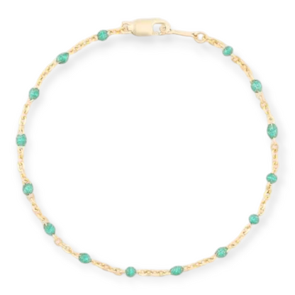 turquoise daisy bracelet