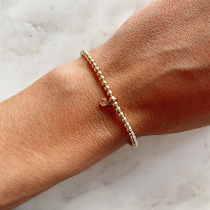 bracelet junon avec pierre de naissance (3 mm)