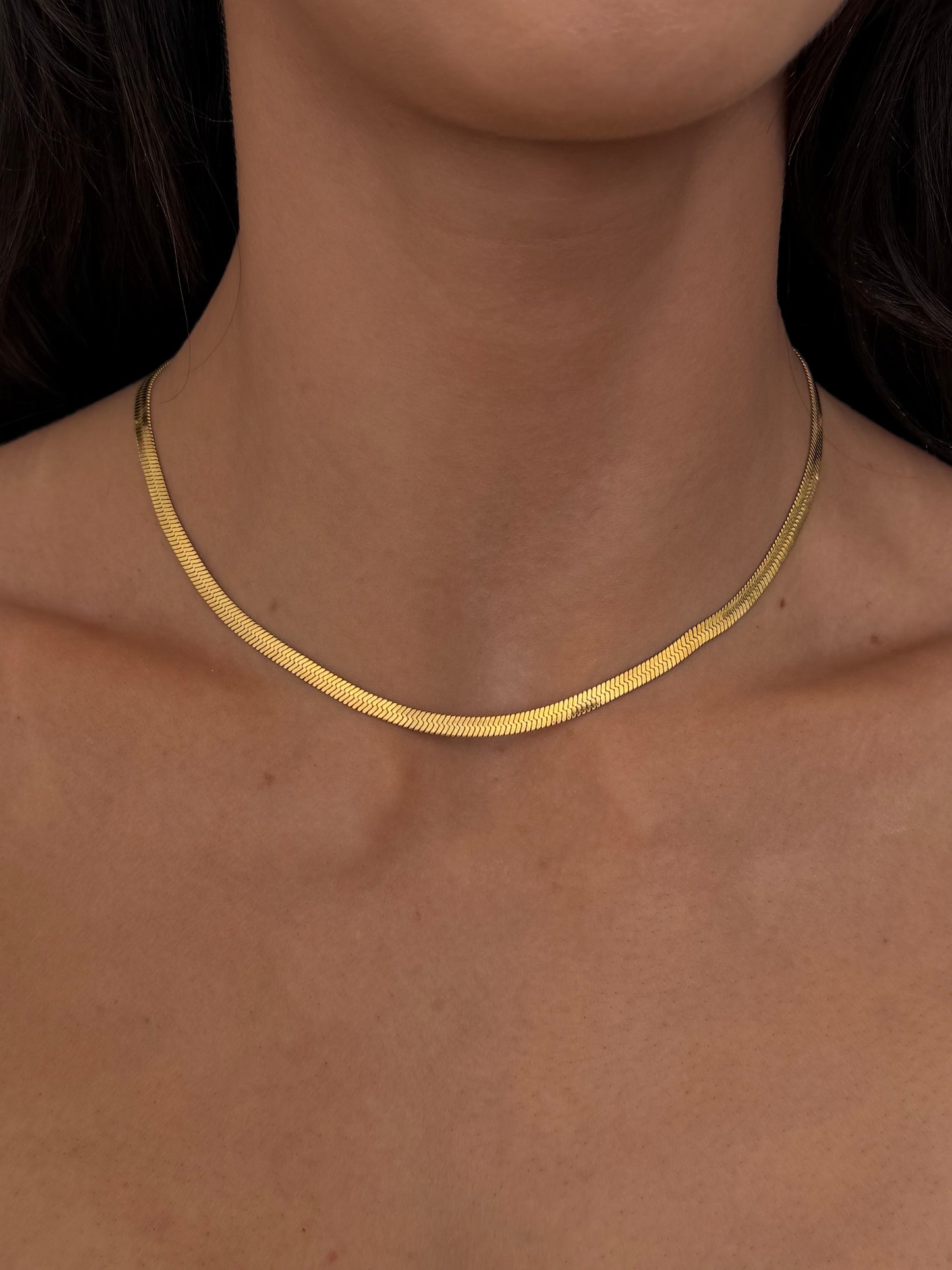 chunky herringbone necklace