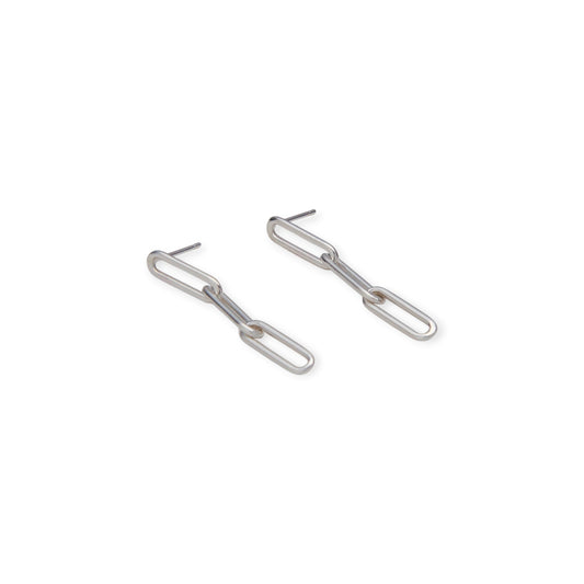 klobige Büroklammer-Ohrringe