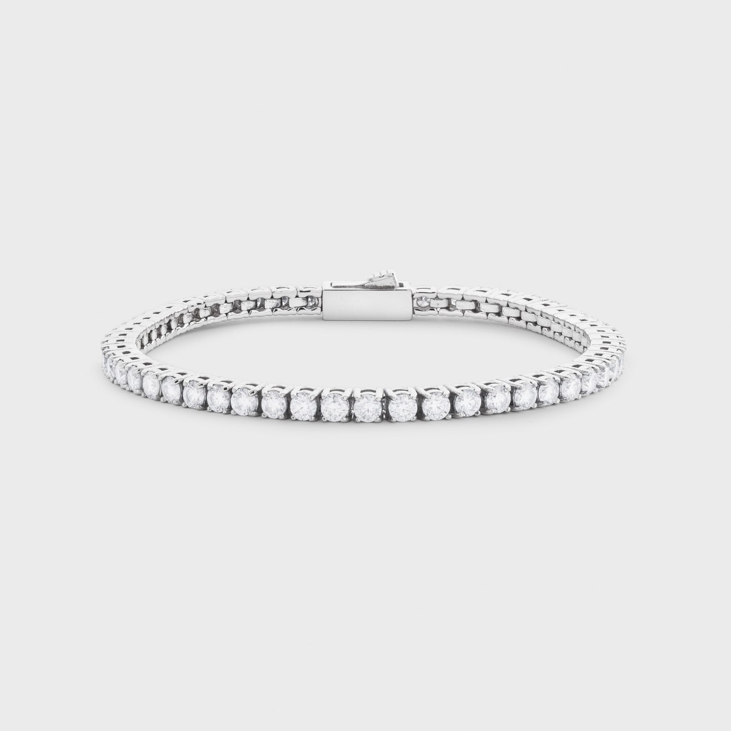 classic tennis bracelet (silver)