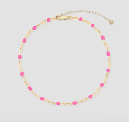 pink daisy anklet