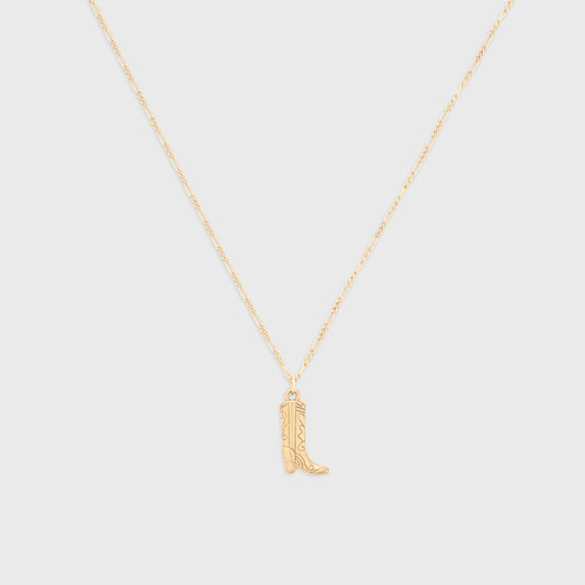 americana cowboy boot necklace