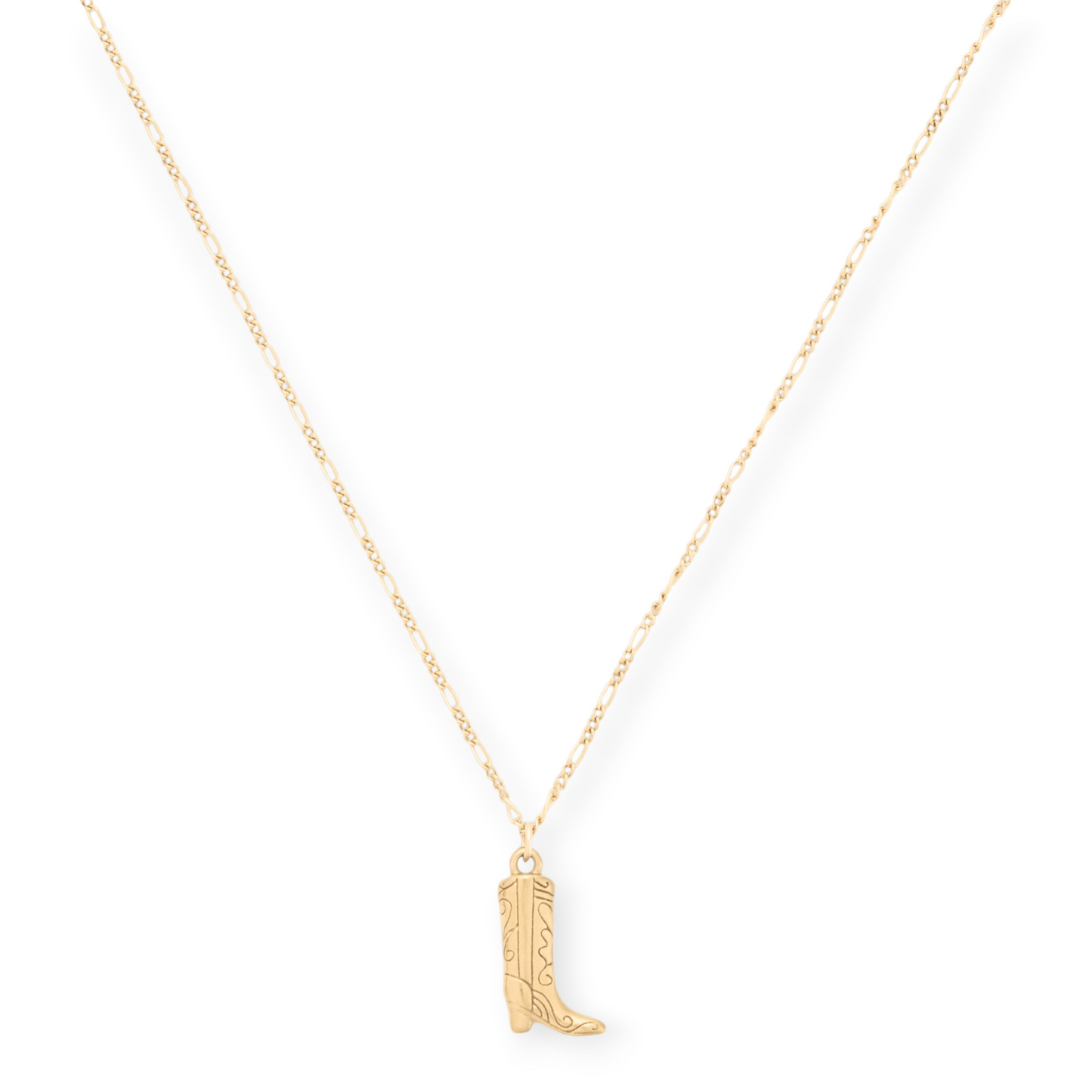 americana cowboy boot necklace
