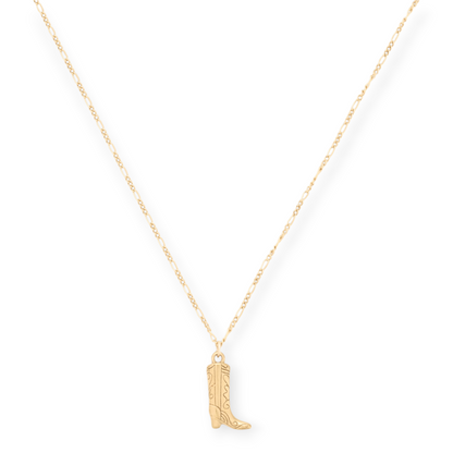 americana cowboy boot necklace