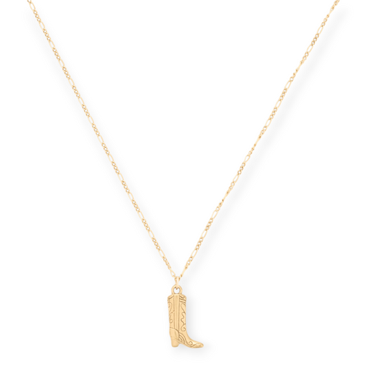 americana cowboy boot necklace
