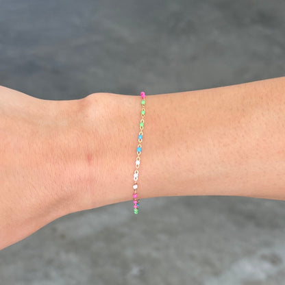 dainty colorful dotted bracelet