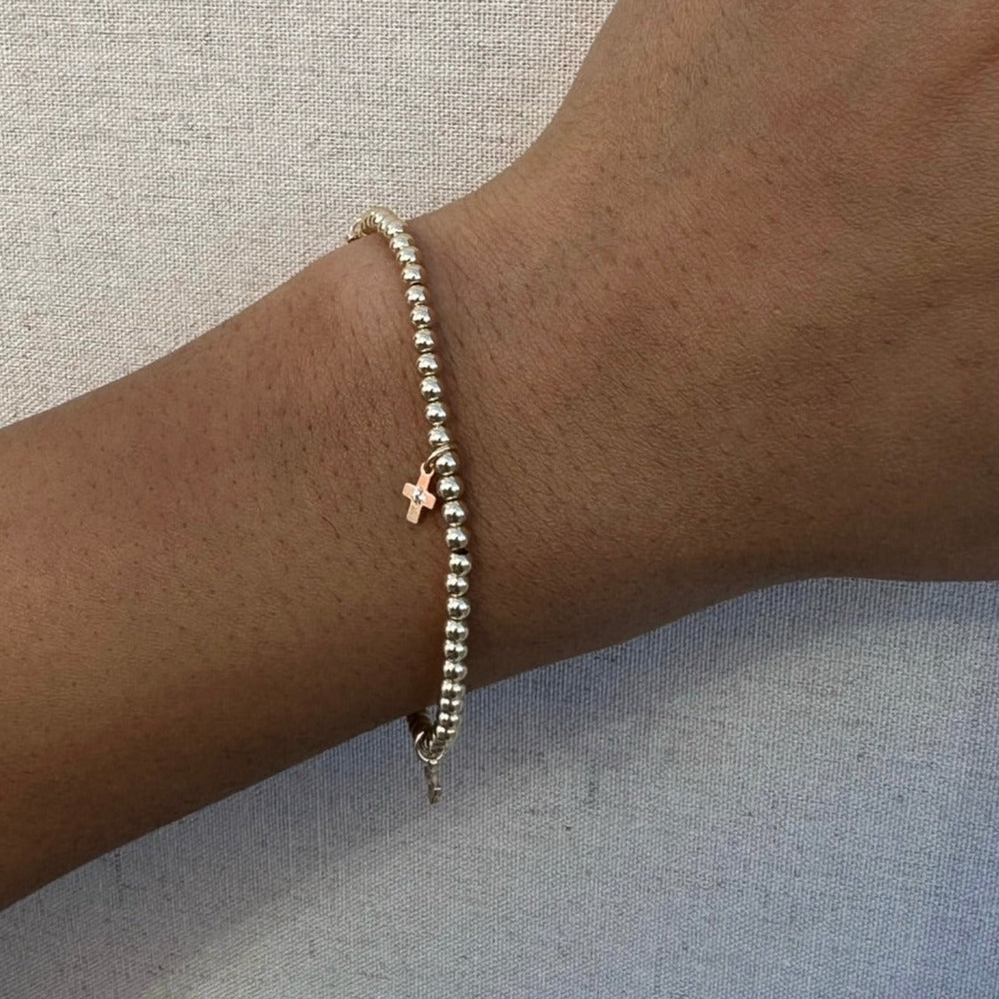 dainty cross juno bracelet (3mm)