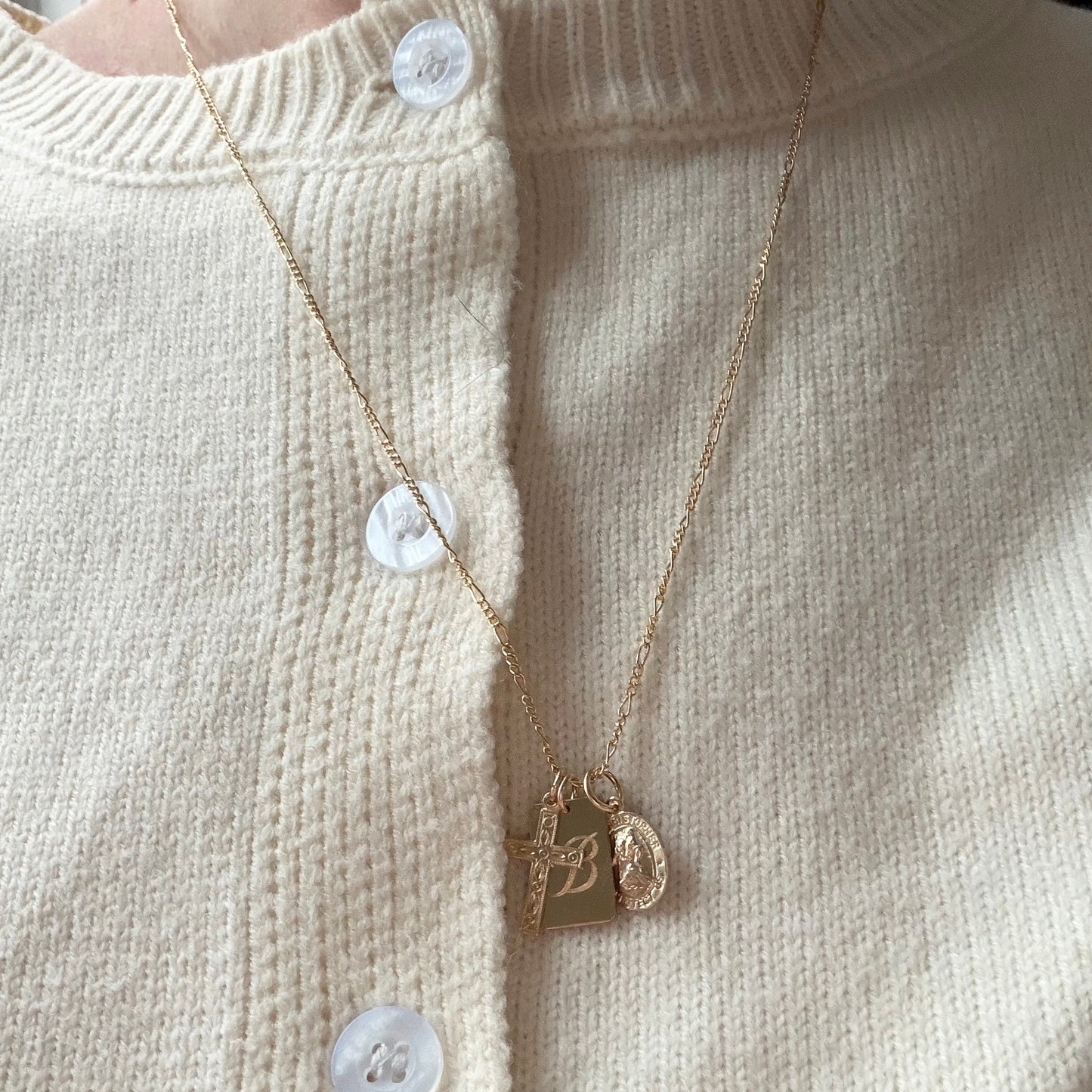 custom initial protection necklace