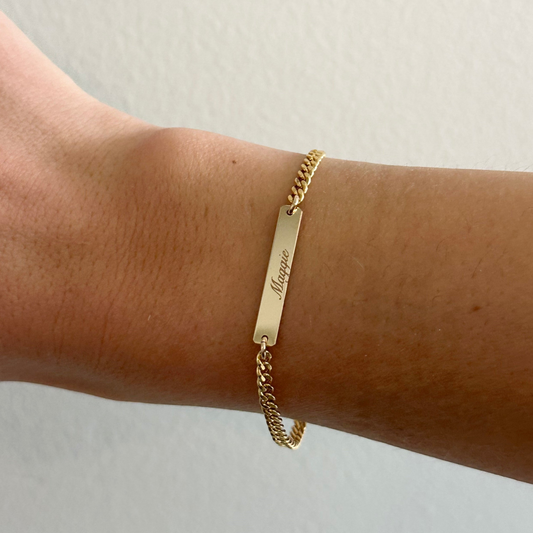 custom nameplate gabi curb bracelet