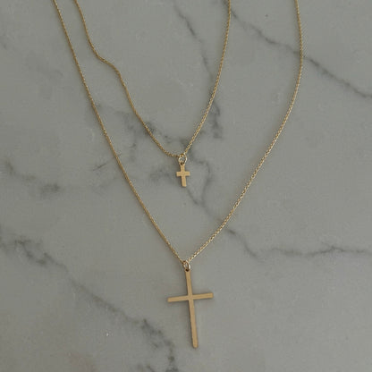 mommy + me cross necklaces