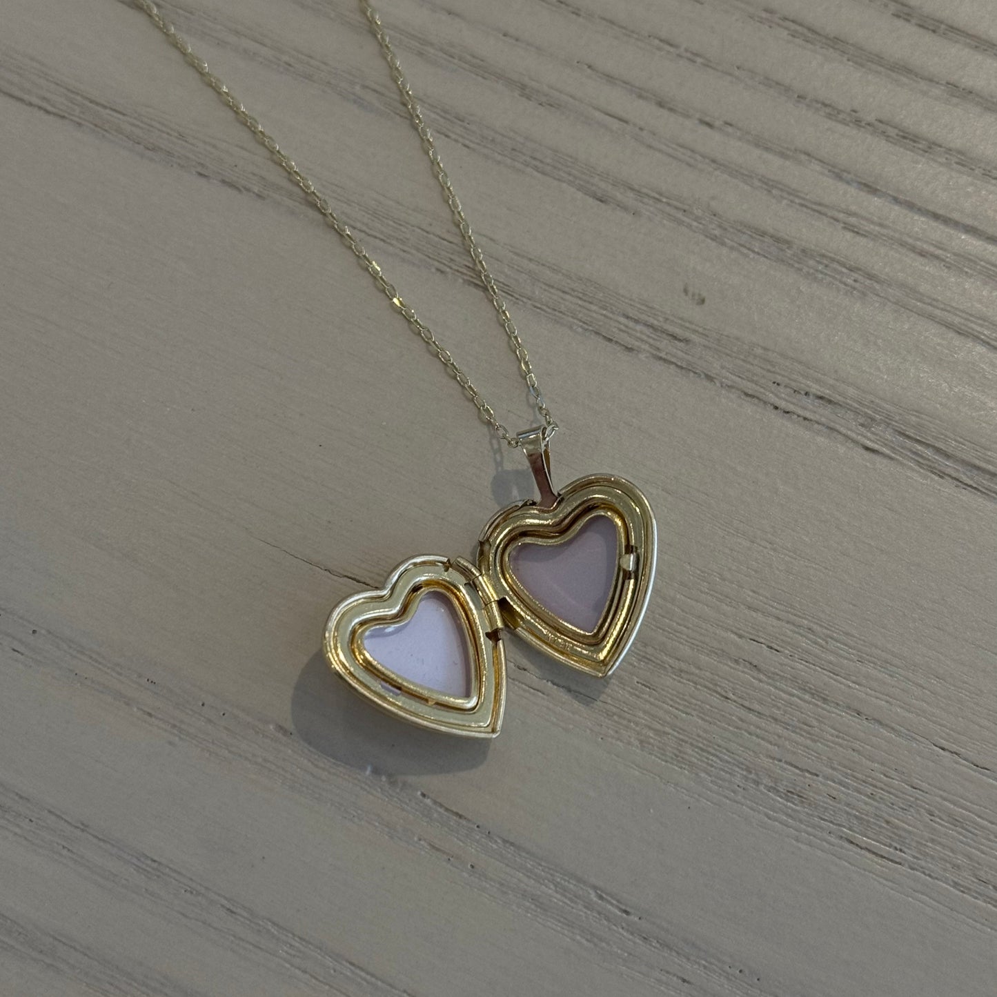 14k heart locket necklace