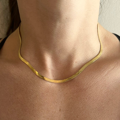 chunky herringbone necklace