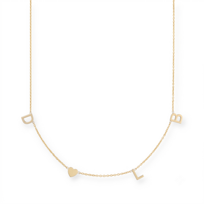 10k/14k custom classic initials necklace