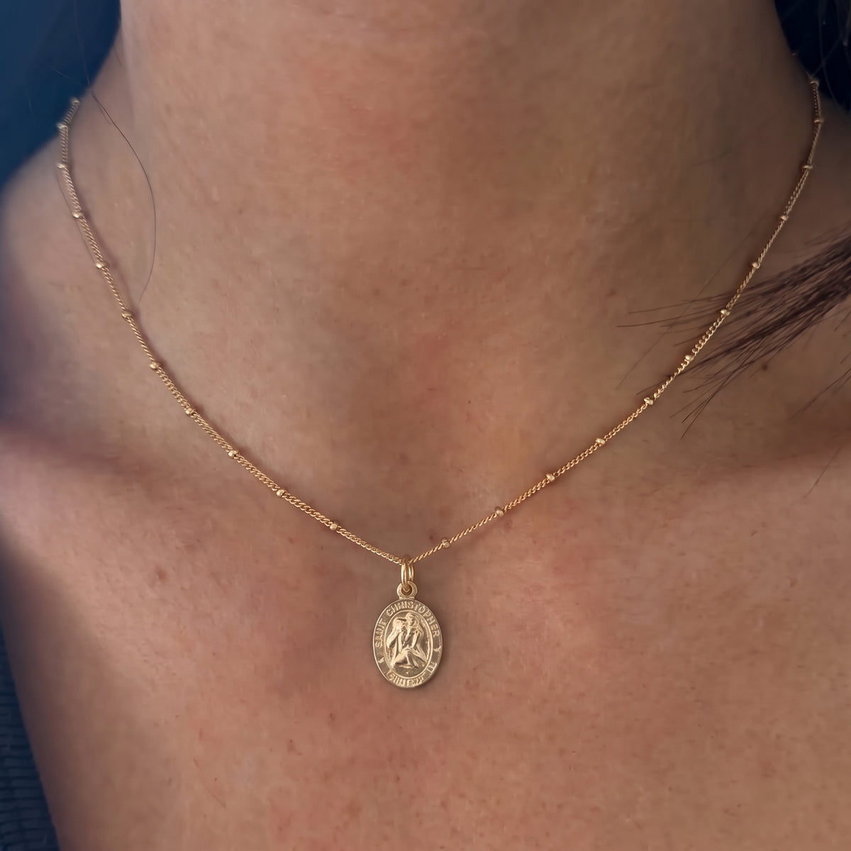 st. christopher medallion necklace