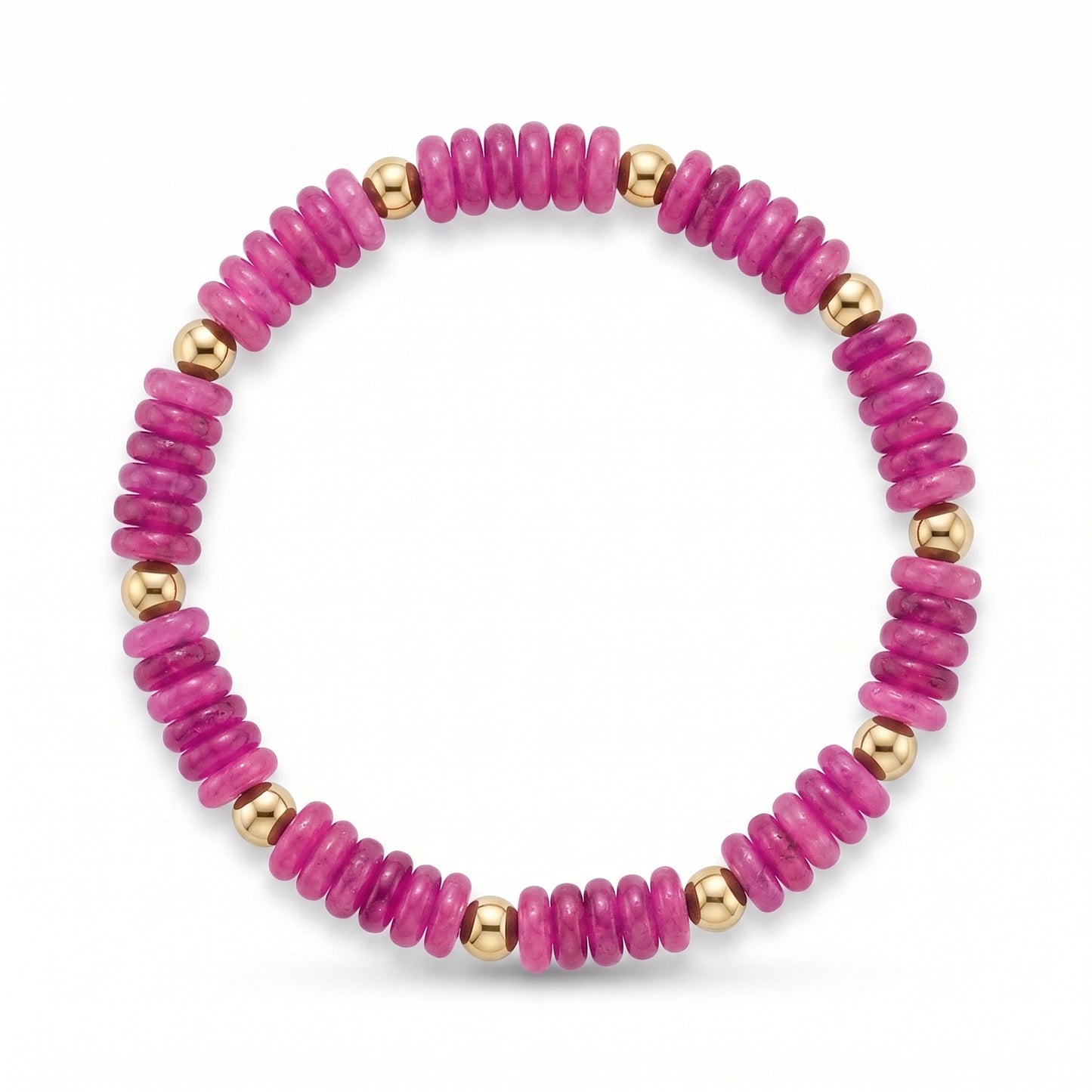fuchsia beaded bracelet