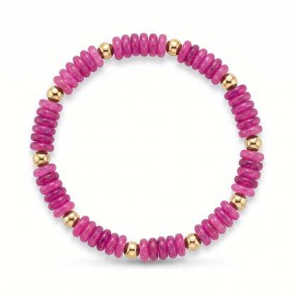fuchsia beaded bracelet