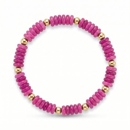 fuchsia beaded bracelet