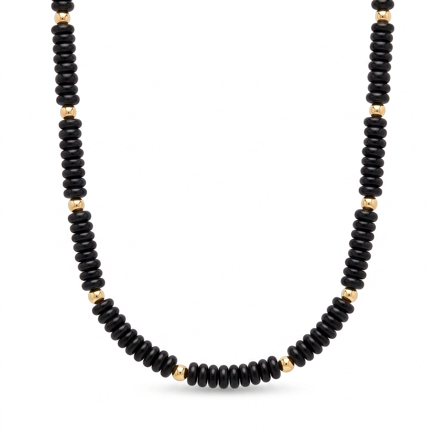 black beaded necklace