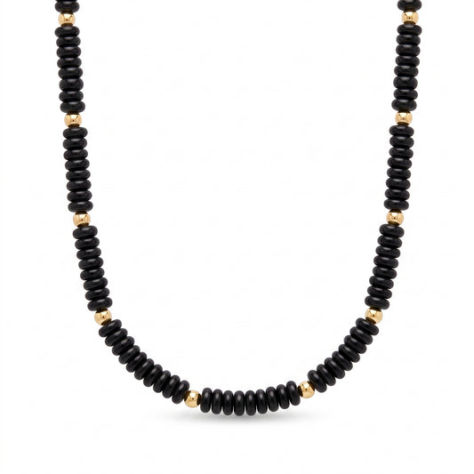 black beaded necklace