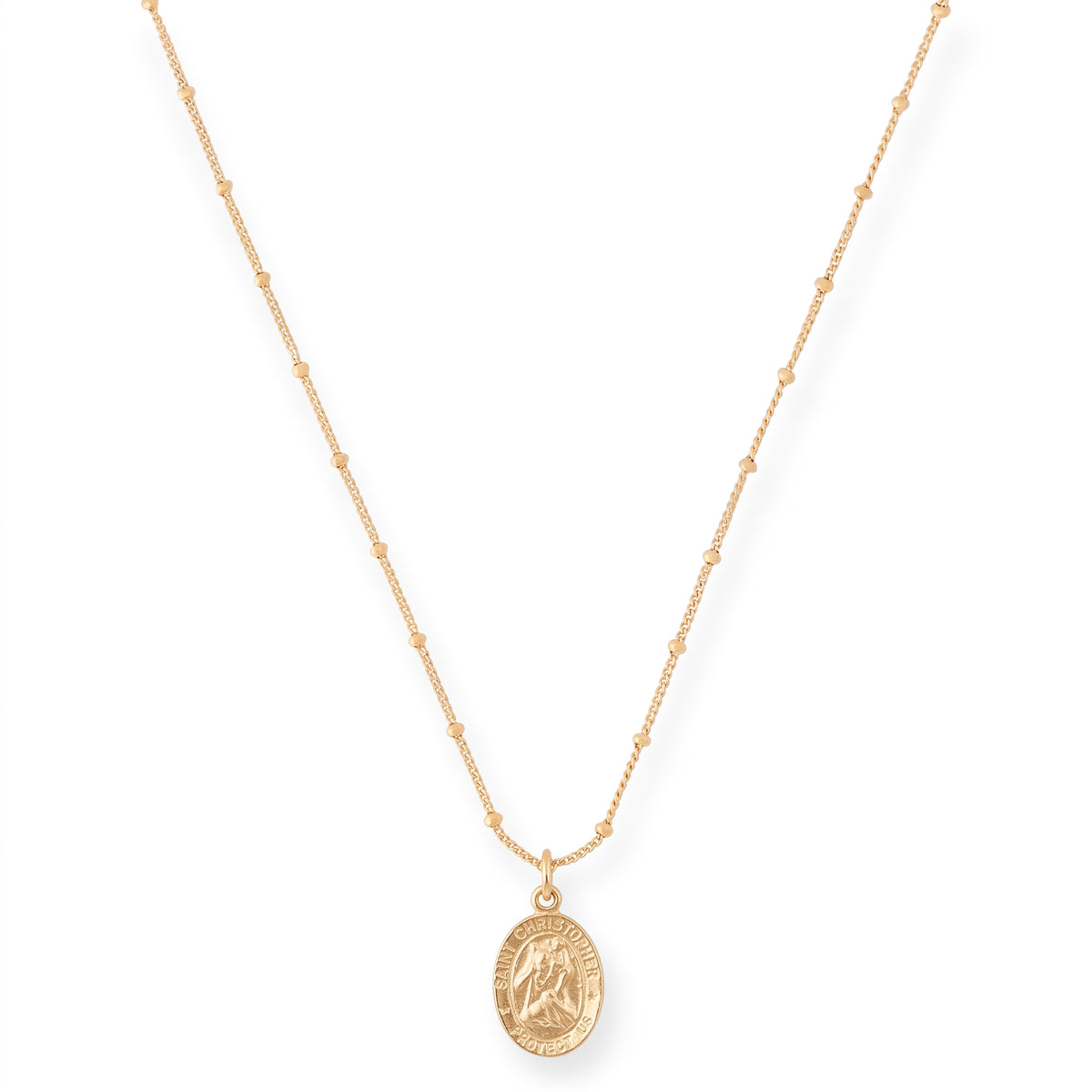 st. christopher medallion necklace