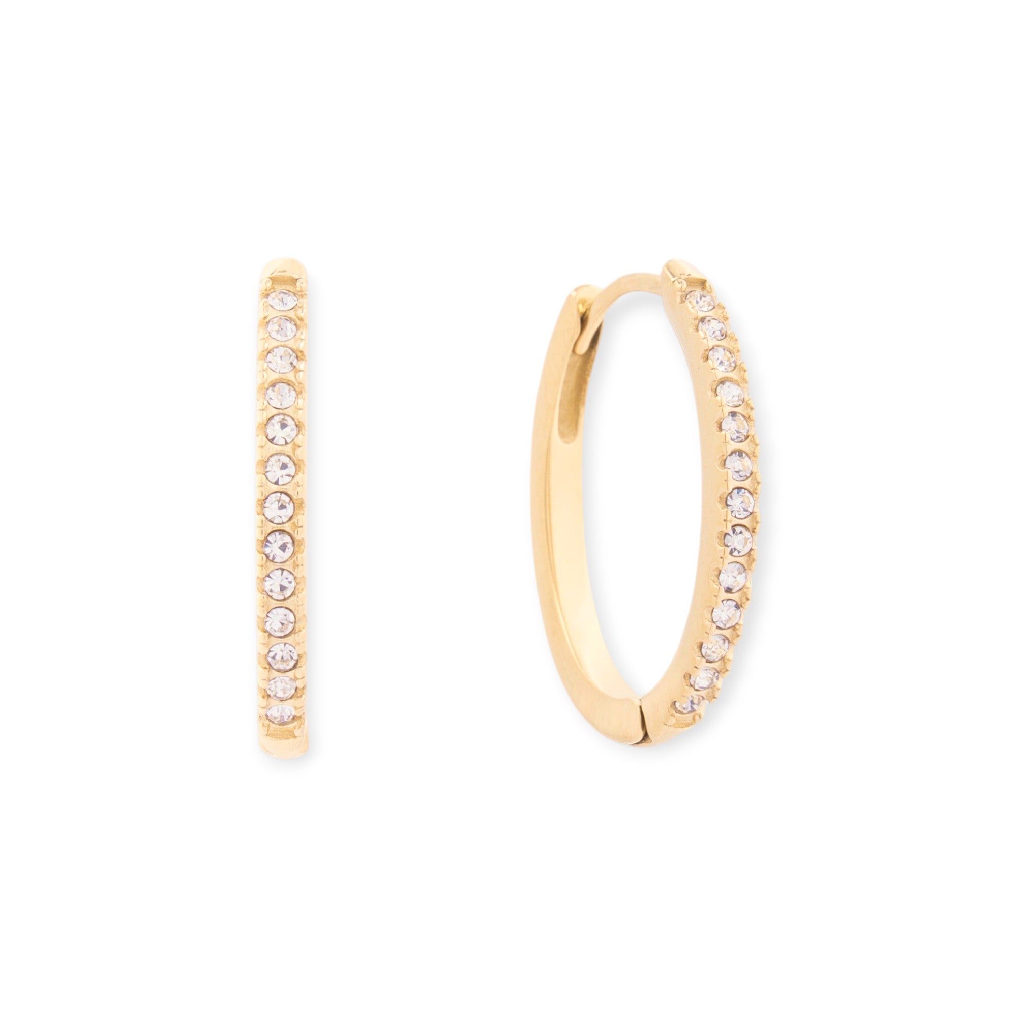 rocky stone oval hoops (22mm) – Cuffed by Nano LLC